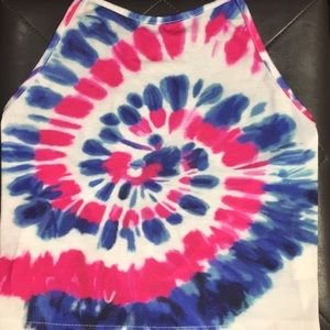 Tie Die Tie Back Crop Top!